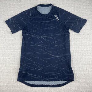 Poc Sports Cycling Running Light Tee T Shirt Jersey Short Sleeve Blue Sz s Read*